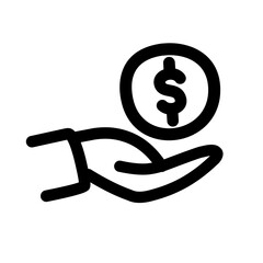 lined money icon