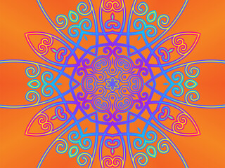 Luxurious colourful gradient modern Chinese oriental simple and aesthetic line art pattern for presentation template background 