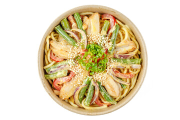 salad on a white background for food delivery site 1