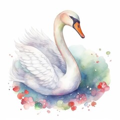 two swans on the lake