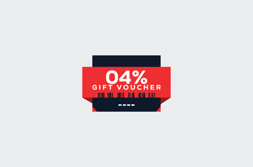 04 Gift Voucher Minimalist signs and symbols design with fantastic color combination and style