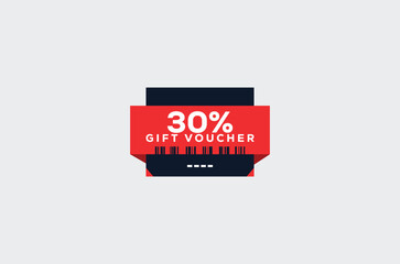 30 Gift Voucher Minimalist signs and symbols design with fantastic color combination and style