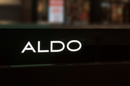 The ALDO Group branded as ALDO, is a Canadian multinational corporation retailer that owns and operates a worldwide chain of shoe and accessories stores. Taken at Durham, NC USA on Octiber 26, 2023.