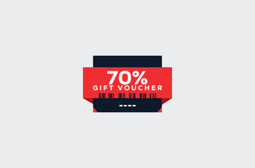 70 Gift Voucher Minimalist signs and symbols design with fantastic color combination and style