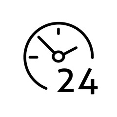 24 hour support customer service care online store opertor icon symbol 