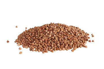 buckwheat grains isolated on white background