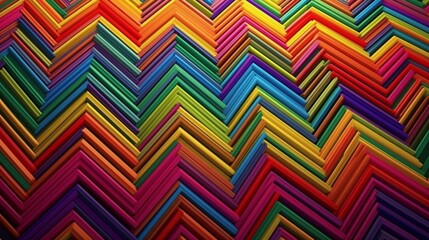 Pattern multicolor zig zag stripes varying illustration picture AI generated art