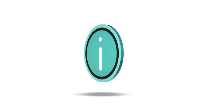 3D icon. FAQ. Rotation. Infographics. White background.