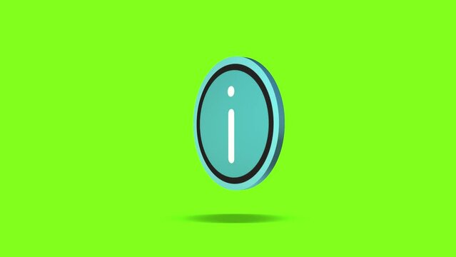 3D icon. FAQ. Rotation. Infographics. Green background.
