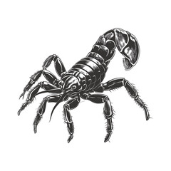 Hand Drawn Sketch Scorpion Illustration
