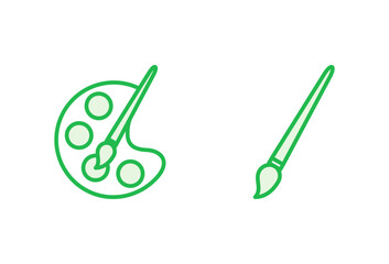 Paint icon set. paint brush icon vector. paint roller icon vector