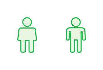 Man icon set. male icon vector. human symbol
