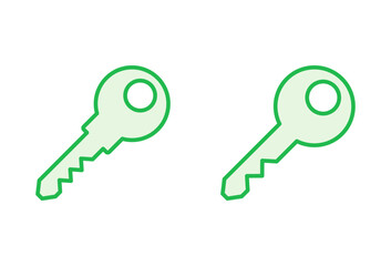 Key icon set. Key vector icon. Key symbol