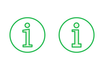 Info sign icon set. about us icon vector. Faq icon