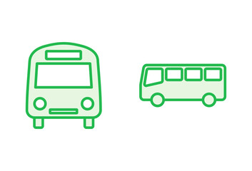 Bus icon set. bus vector icon