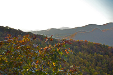 autumn sunrise in the Appalachian mountains