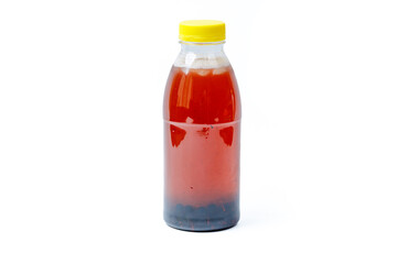 fresh lemonade with pieces of fruit on a white background for food delivery website 8