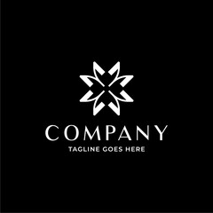 MM lettermark monogram flower logo vector