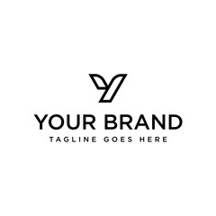 Y logo simple monogram letter vector