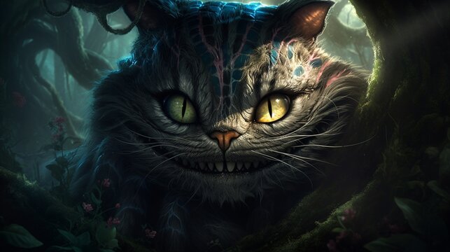 The cheshire cat beautiful image Ai generated art