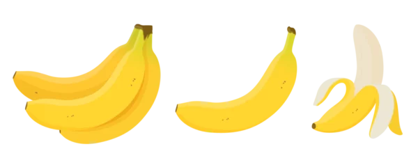Foto op Plexiglas 黄色いバナナのセット_ベクターイラスト © あ こ