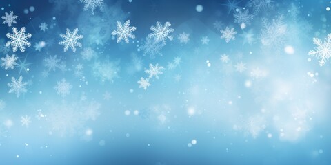 Naklejka na ściany i meble Abstract illustration of winter snowflakes. 