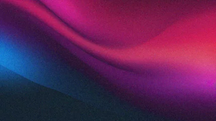 Behangcirkel Blue purple pink grainy gradient waves, grainy background noise texture smooth abstract header poster banner backdrop design,  © Fatima
