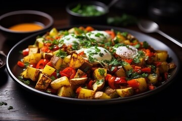 dish with vegetables
