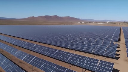 Renewable energy solar panels, green energy,  sustainebility and environment Generative AI