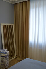 This stunning photograph showcases beautiful curtains that would be the perfect addition to any home
