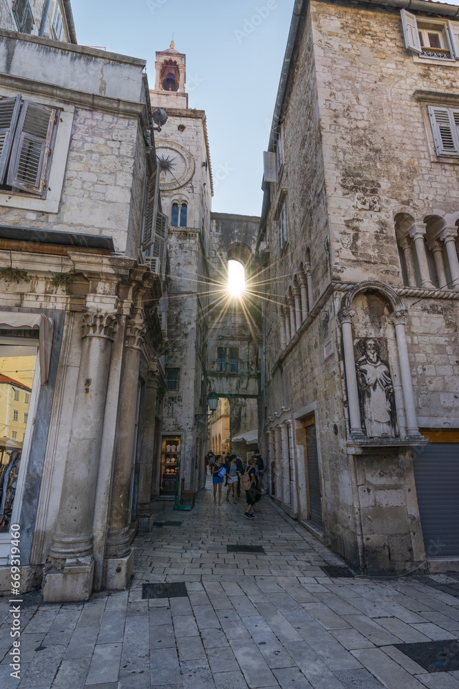 Poster Old town of Diocletian's Palace in Split. Croatia