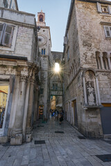 Old town of Diocletian's Palace in Split. Croatia