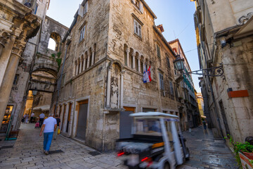 Old town of Diocletian's Palace in Split. Croatia