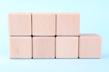International Organization for Standardization. Wooden cubes with abbreviation ISO and number 9001...