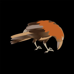 Eagle head silhouette illustration. Eagle head logo design. Eagle minimalist icon design