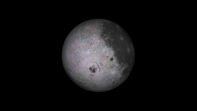 Moon Background. Moon rotating on a transparent background. Elements of this image furnished by NASA. Seamless loop animation.