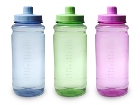 Transparent fresh drink water in plastic bottle, cut out isolated