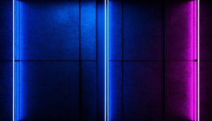 abstract blue background with neon glowing lines