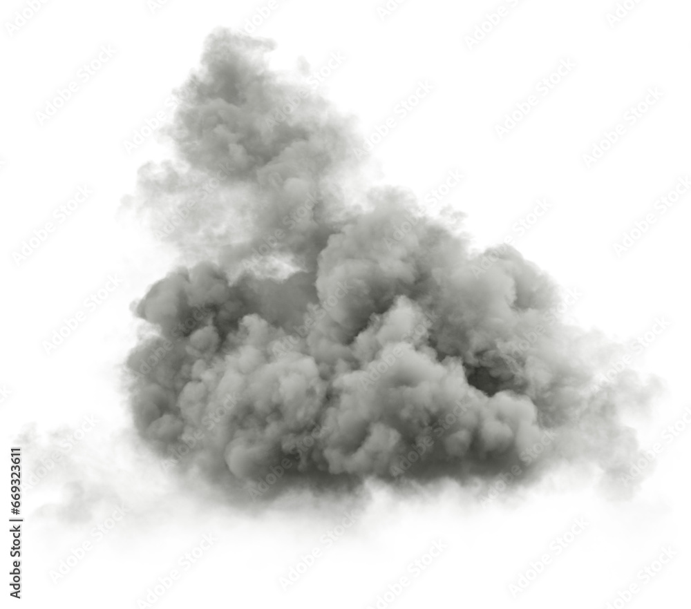 Poster isolate rain storm disaster clouds flowing shapes transparent backgrounds 3d rendering png