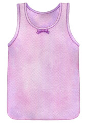 リボンが付いた子供用の肌着のイラスト