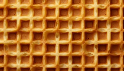 Naklejka premium top view of food waffel texture background close up, wafer texture backgroud. Generative AI