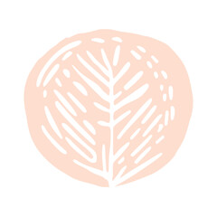 Midcentury modern whimsical floral vector graphic motif illustration. Organic summer gender neutral 70s matisse illustration in groovy botanical playful style. 