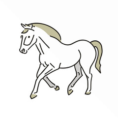 走る馬のイラスト