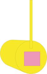 yellow brush isolated