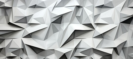 Abstract random triangle geometric pattern background. Generative AI technology.