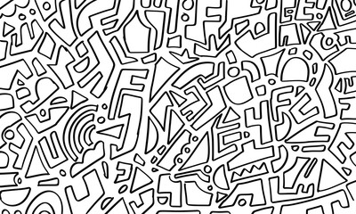abstract trendy hand drawn pattern