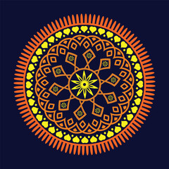 Circular pattern in the form of a mandala. Henna Tatoo mandala. Mehndi style. Decorative pattern in oriental style Coloring book page.