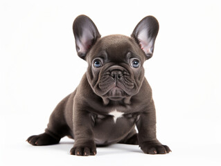 Fototapeta premium french bulldog puppy on white background