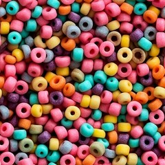 Fototapeta na wymiar Close-up image of colorful cereals,seamless image