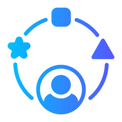 Obraz premium multitasking gradient icon